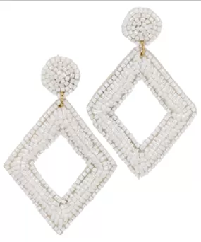 A Girl's Best Friend Beaded Diamond Earrings