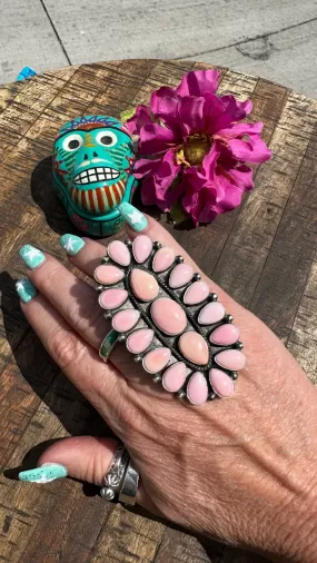 Adjustable "Cotton Candy" Cluster Ring