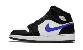 Air Jordan 1 Mid Black Racer Blue White