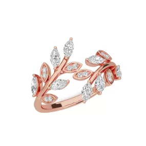 AUTRE - 14k Rose Gold 0.50ct Lab Grown Diamond Flower Fashion Ring