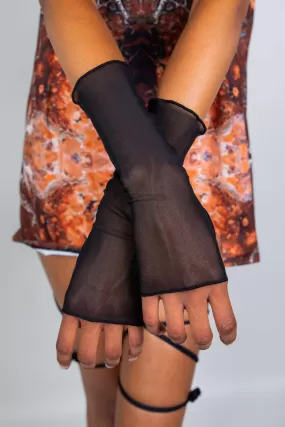 Black Mesh Gloves