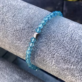 Blue Topaz and Moon Beaded Bracelet