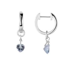 Blue Topaz Heart Earrings