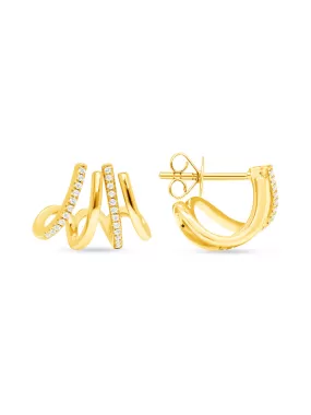 Cage Diamond Earrings 14K