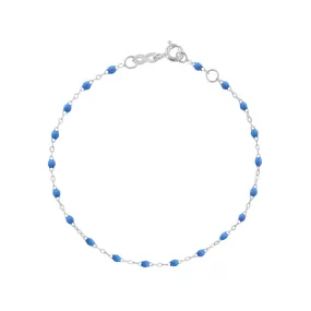 Classic Gigi Blue bracelet, White Gold, 5.9"