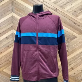 Cotopaxi - Men's Full-Zip Fleece Hoodie - MSRP comp $175: Burgundy/Blue/Navy-men-XL