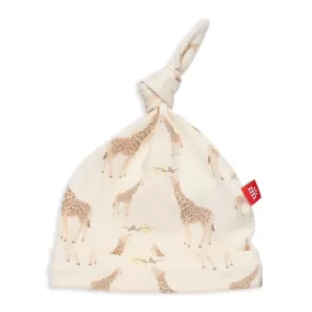 cream jolie giraffe organic cotton hat