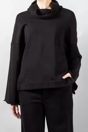 Gauchere Raw Edge Cotton Turtleneck