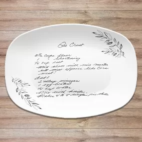 Handwritten Recipe Platter