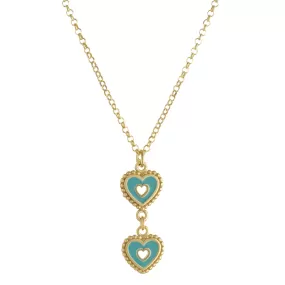 Heart Enamel Drop Necklace