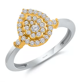 Kallati Eternal Diamond Ring in 14K Two Tone Gold