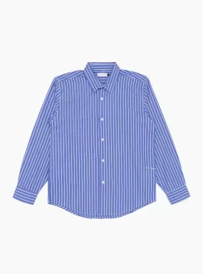 Logo Striped Shirt Blue