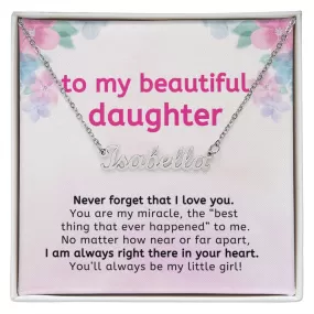 My Little Girl For Daughter Gift Custom Name Necklace From Mom or Dad