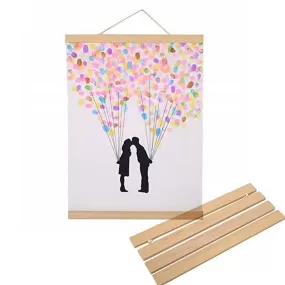 Natural Wooden Poster Artwork Canvas Posters Hanger Wall Hanging Frames Home Decor(Size: 21cm/8.27inch) for Valentines Day