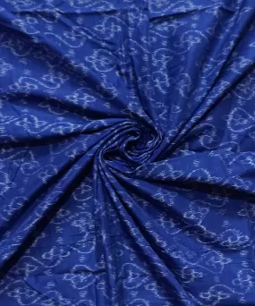 Navy blue handwoven cotton nuapatna fabric