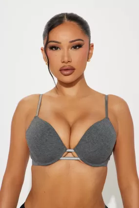 Nova Cotton TShirt Bra - Charcoal