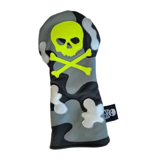 One-Of-A-Kind! Neon Skull & Bones Camo Driver Headcover