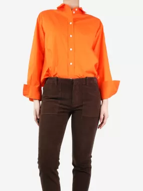 Orange cotton shirt - size S