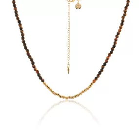 Party At The Front / Necklace / Tiger's Eye   Gold