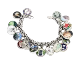 Personalized Memory Vacation Trip Photo Charm Bracelet