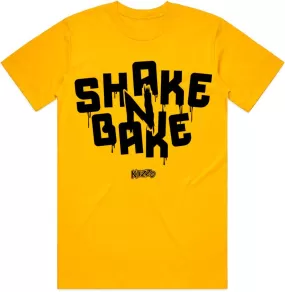 SHAKE N BAKE : Gold Sneaker Tees Shirt (black ink)