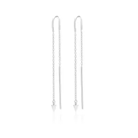 Superfine / Spike Thread Earrings / Silver