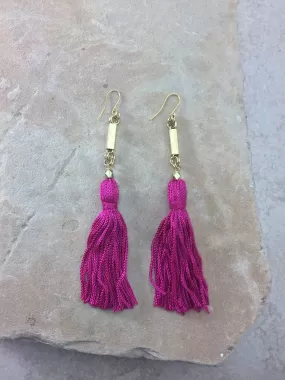 Vanessa Mooney The Natalia Tassel Earrings Pink