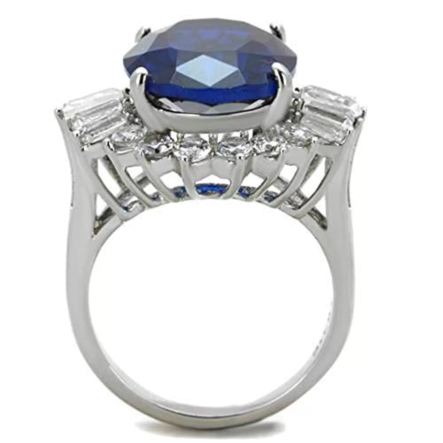 WildKlass WildKlass Stainless Steel Ring High Polished (no Plating) Women Synthetic London Blue