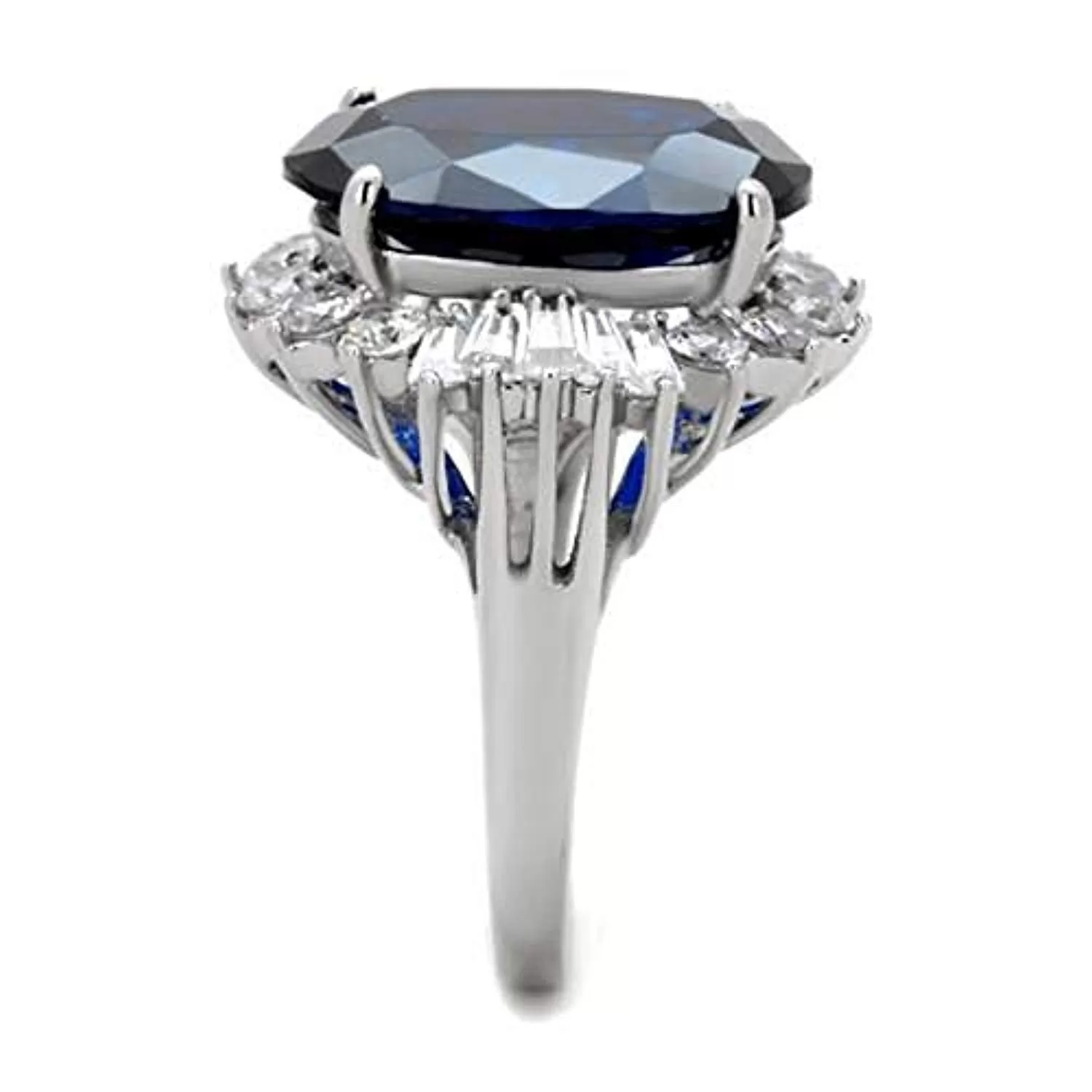 WildKlass WildKlass Stainless Steel Ring High Polished (no Plating) Women Synthetic London Blue